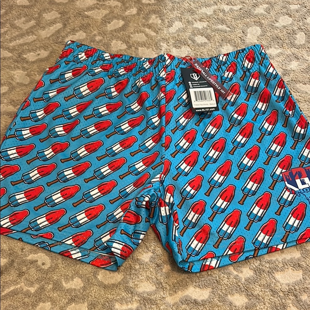 Baseball Lifestyle Bomb Pop Shorts NWT